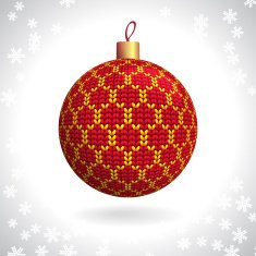 Knitted Christmas Ball N14