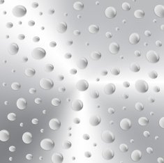 Background with water drops on metal
