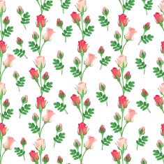 Flower rose bouquet seamless pattern