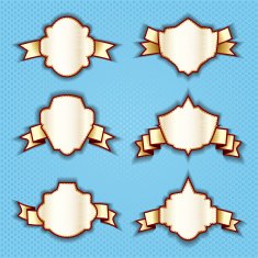goldden labels tags ribbons