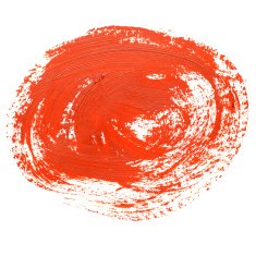 Circle red brush stroke