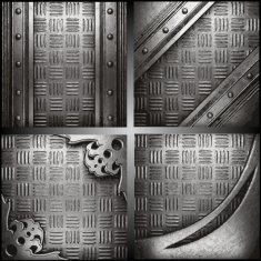 Vector metal background set N101