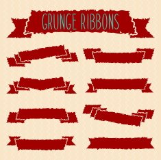Grunge ribbons