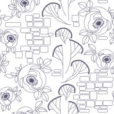 decorative seamless pattern with roses