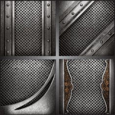 Vector metal background set N103