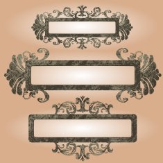 vector vintage frames set N4