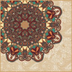 ornamental circle template with floral background N3