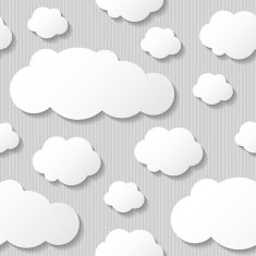 paper clouds vector eps 10