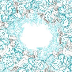 frame with floral swirls N2