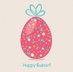 Greeting card with Easter egg N2