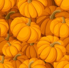 Seamless pattern with pumpkins Vector illustration