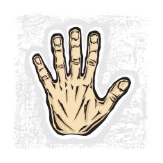 Hand with scars