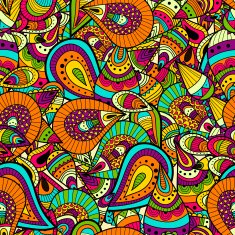 Seamless pattern with colorful abstract drops ornaments N3