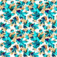 Seamless texture with colored watercolor maple leaves N29
