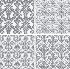 Four Seamless Damask Wallpaper N2