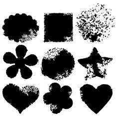 Set of 9 vector abstract grunge backgrounds N2