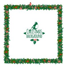 Christmas festive candy wreath frame N2