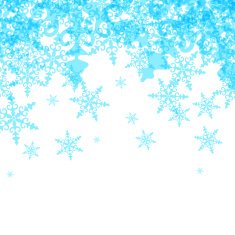Vector Abstract Winter Background from Blue Snowflakes