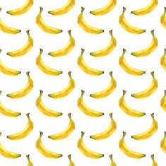 Watercolor seamless pattern with bananas