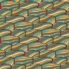 Vintage colors seamless vector abstract pattern with lines N2