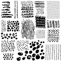 Hand Drawn pattern made with ink Scribble spot drop