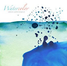 Abstract watercolor painted background N69