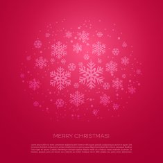 Merry Christmas greeting card with snowflakes N9