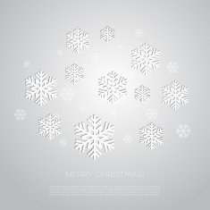 Merry Christmas greeting card with snowflakes N11