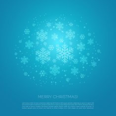 Merry Christmas greeting card with snowflakes N12