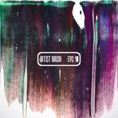 Abstract stylish brush acrylic paint Vector illustration N2