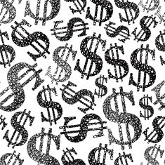 Money theme seamless pattern Dollar symbols repeating vector