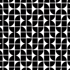 Black and white abstract geometric seamless pattern contrast N10