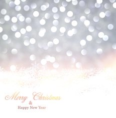 Silver christmas background with snow N4