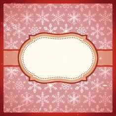Vintage frame with snowflakes N2