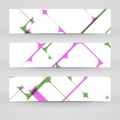 Vector banner set for your design N178