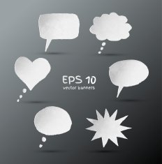 Hand drawn speech bubbles N9
