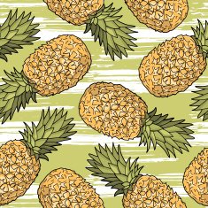 Seamless pattern with pineapples N36