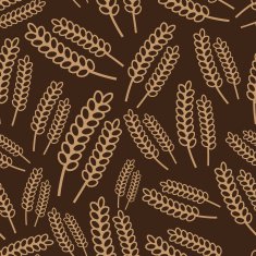 autumn brown grain seamless vector pattern eps10