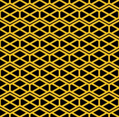 Bright symmetric endless pattern with stylized honeycombs