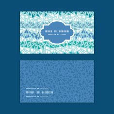 Vector abstract ice chrystals texture horizontal frame pattern business cards