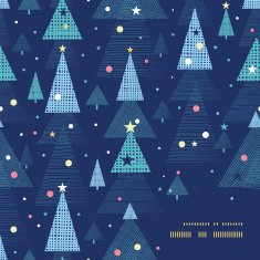 Vector abstract holiday christmas trees frame corner pattern background