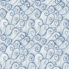 Funky curls seamless pattern