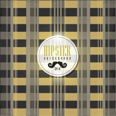Hipster lumberjack print plaid or Flannel pattern yellow and black N2