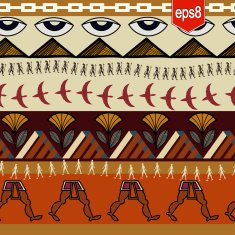 Seamless ethnic pattern with Egyptian elements