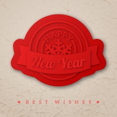 Happy New Year greeting card Vector illustration N5