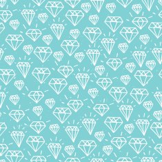 Turquoise diamond seamless pattern