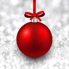 Silver background with christmas ball N2