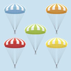 vector set of parachutes N2