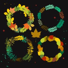 Autumn wreath set