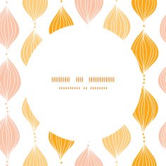 Vector abstract golden ogee circle frame seamless pattern background